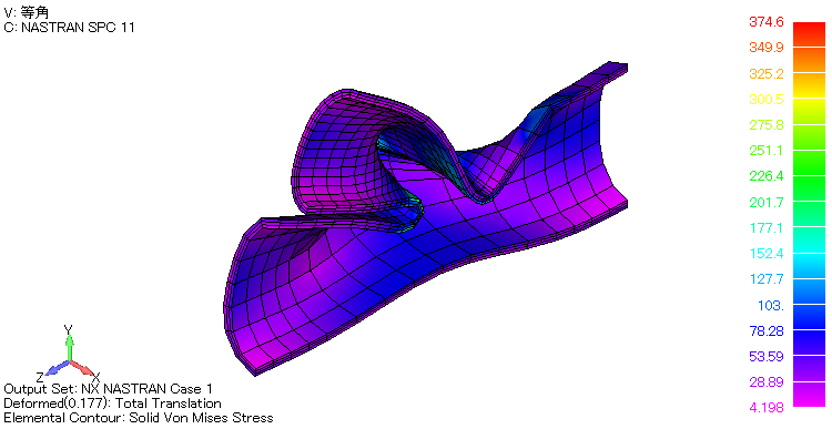 analysismodel/example09_pipe3/picture/fig3-9-2-3_example08_pipe3_a45_t12_r13_divid_max_femap_output.bmp