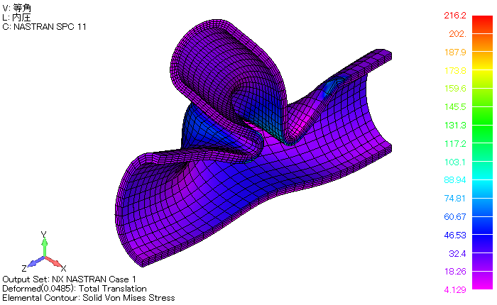 analysismodel/example09_pipe3/picture/fig3-9-3-3_example08_pipe3_a60_t10_r15_divid_max_femap_output.bmp