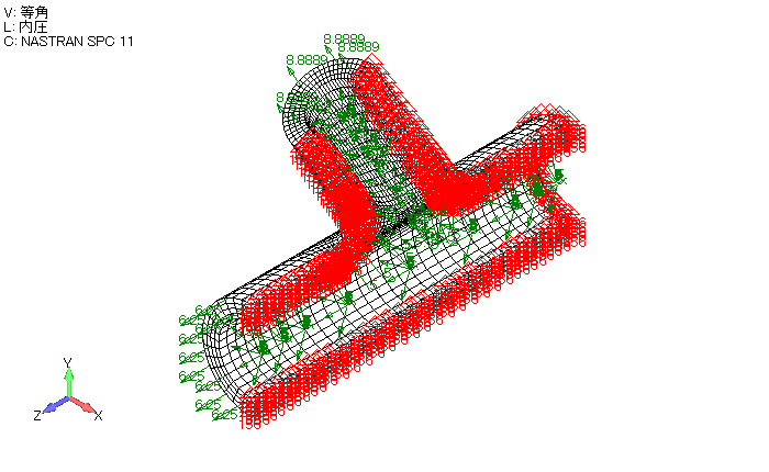 analysismodel/example09_pipe3/picture/fig3-9-4-2_example08_pipe3_a60_t20_r15_divid_max_femap_model.bmp